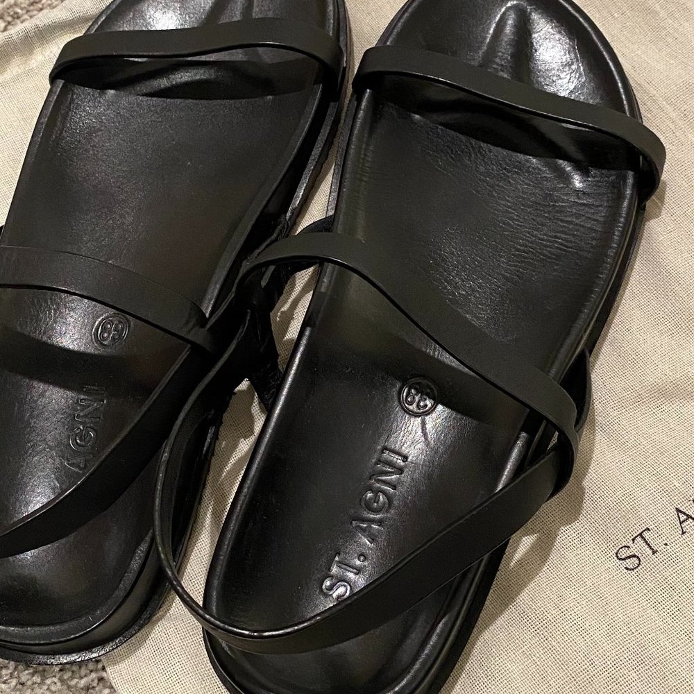 ST.AGNI GIO SANDALS - BLACK US 8 Minimalist